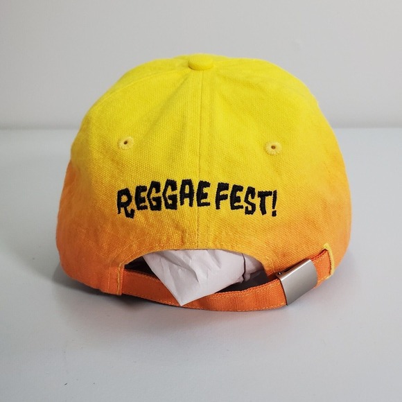 Disney World Hat Adjustable Cap Live Love Relax Reggae Fest Yellow Vacation‎ - Picture 3 of 11
